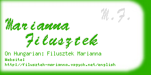 marianna filusztek business card